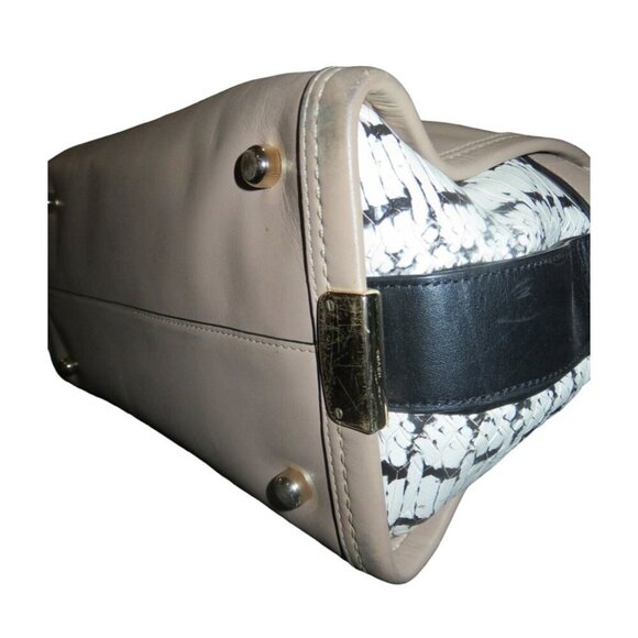 Coach 2015 Swagger 36496 In Colorblock Exotic Embossed Calf Leather Satchel - Picture 10 of 12